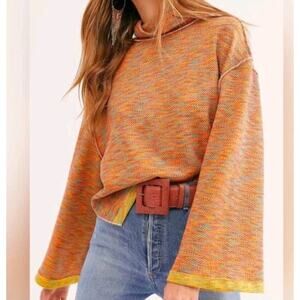 NWT We The Free People Sunny Days Turtleneck Sweater Top Medium Beach Boho